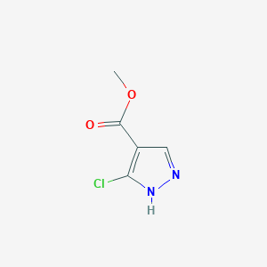 Chemical structure of Methyl 3-chloro-1H-pyrazole-4-carboxylate