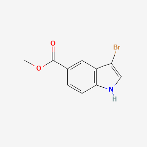 Chemical structure of Methyl 3-Bromoindole-5-carboxylate