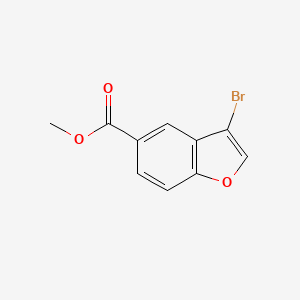 Chemical structure of Methyl 3-bromobenzofuran-5-carboxylate