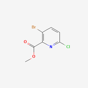 Chemical structure of Methyl 3-bromo-6-chloropicolinate
