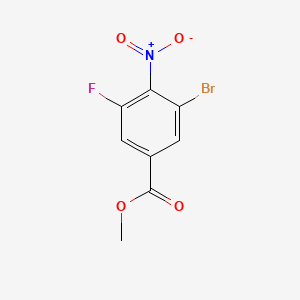 Chemical structure of Methyl 3-bromo-5-fluoro-4-nitrobenzoate