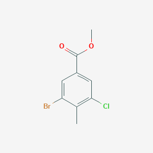 Chemical structure of Methyl 3-Bromo-5-chloro-4-methylbenzoate