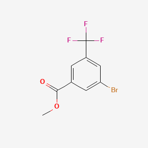 Chemical structure of Methyl 3-bromo-5-(trifluoromethyl)benzoate