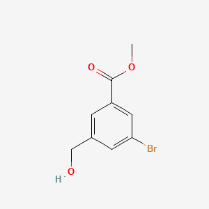 Chemical structure of Methyl 3-bromo-5-(hydroxymethyl)benzoate