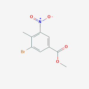 Chemical structure of Methyl 3-bromo-4-methyl-5-nitrobenzoate