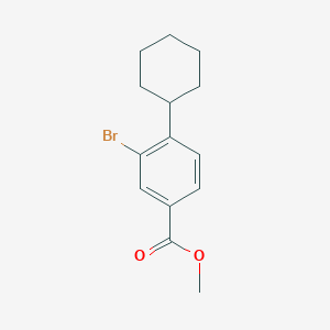 Chemical structure of Methyl 3-bromo-4-cyclohexylbenzoate