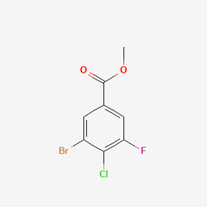 Chemical structure of Methyl 3-bromo-4-chloro-5-fluorobenzoate
