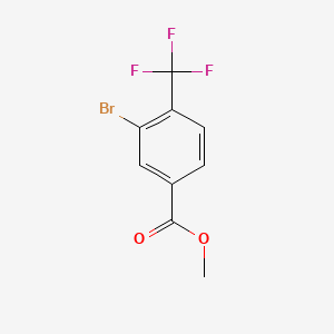 Chemical structure of Methyl 3-bromo-4-(trifluoromethyl)benzoate