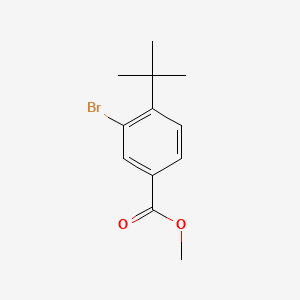 Chemical structure of Methyl 3-bromo-4-(tert-butyl)benzoate
