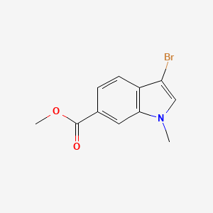 Chemical structure of Methyl 3-Bromo-1-methylindole-6-carboxylate