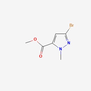 Chemical structure of Methyl 3-bromo-1-methyl-1H-pyrazole-5-carboxylate