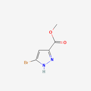 Chemical structure of Methyl 3-bromo-1H-pyrazole-5-carboxylate
