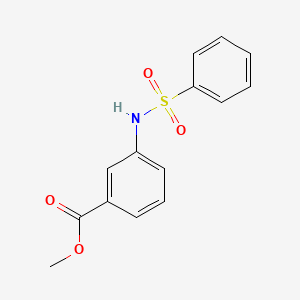 Chemical structure of Methyl 3-benzenesulfonamidobenzoate