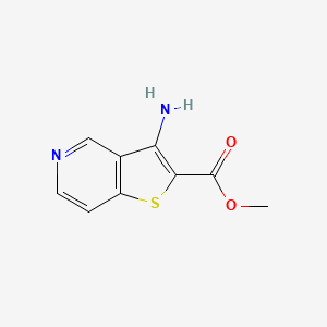 Chemical structure of Methyl 3-aminothieno[3,2-c]pyridine-2-carboxylate
