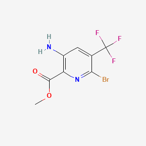 Chemical structure of Methyl 3-amino-6-bromo-5-(trifluoromethyl)picolinate