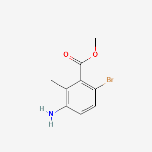 Chemical structure of Methyl 3-amino-6-bromo-2-methylbenzoate