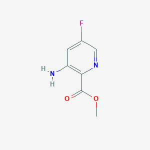 Chemical structure of Methyl 3-amino-5-fluoropicolinate