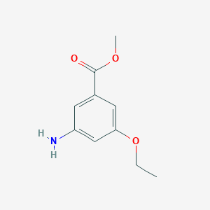 Chemical structure of Methyl 3-amino-5-ethoxybenzoate