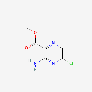 Chemical structure of METHYL 3-AMINO-5-CHLOROPYRAZINE-2-CARBOXYLATE