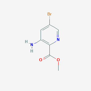 Chemical structure of Methyl 3-amino-5-bromopicolinate