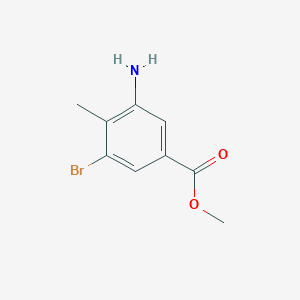 Chemical structure of Methyl 3-amino-5-bromo-4-methylbenzoate