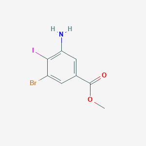 Chemical structure of Methyl 3-amino-5-bromo-4-iodobenzoate