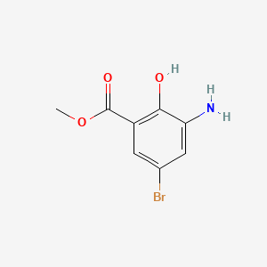 Chemical structure of Methyl 3-amino-5-bromo-2-hydroxybenzoate