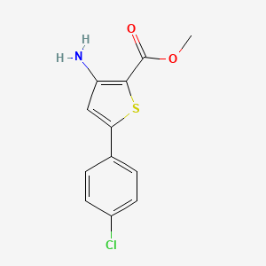 Chemical structure of Methyl 3-Amino-5-(4-chlorophenyl)thiophene-2-carboxylate