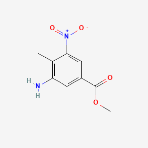 Chemical structure of Methyl 3-amino-4-methyl-5-nitrobenzoate