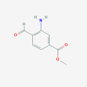 Chemical structure of Methyl 3-amino-4-formylbenzoate
