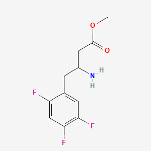 Chemical structure of Methyl 3-amino-4-(2,4,5-trifluorophenyl)butanoate