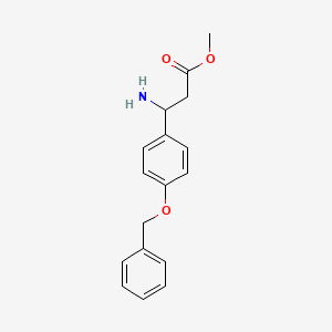Chemical structure of Methyl 3-Amino-3-[4-(phenylmethoxy)phenyl]propionate