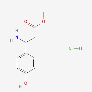 Chemical structure of Methyl 3-Amino-3-(4-hydroxyphenyl)propanoate Hydrochloride