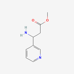 Chemical structure of Methyl 3-Amino-3-(3-pyridyl)propionate