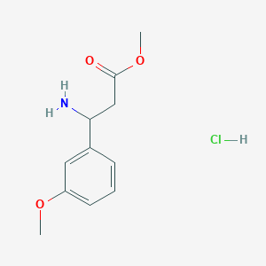 Chemical structure of Methyl 3-amino-3-(3-methoxyphenyl)propanoate hydrochloride