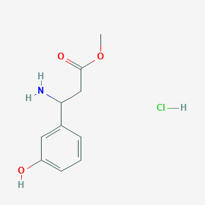 Chemical structure of Methyl 3-Amino-3-(3-hydroxyphenyl)propanoate Hydrochloride