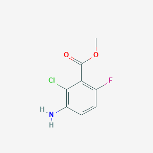 Chemical structure of Methyl 3-amino-2-chloro-6-fluorobenzoate