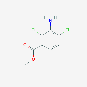 Chemical structure of Methyl 3-Amino-2,4-dichlorobenzoate