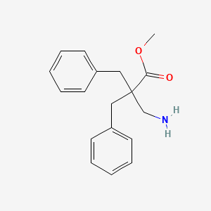 Chemical structure of Methyl 3-Amino-2,2-dibenzylpropanoate