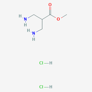 Chemical structure of Methyl 3-amino-2-(aminomethyl)propanoate dihydrochloride