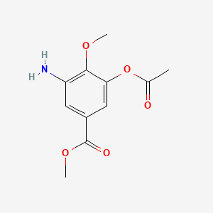Chemical structure of Methyl 3-Acetoxy-5-amino-4-methoxybenzoate
