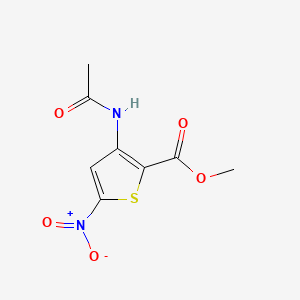 Chemical structure of Methyl 3-acetamido-5-nitrothiophene-2-carboxylate