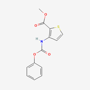 Chemical structure of Methyl 3-[(phenoxycarbonyl)amino]thiophene-2-carboxylate