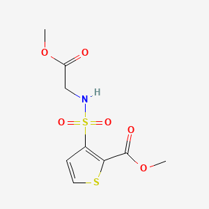 Chemical structure of Methyl 3-[(methoxycarbonylmethyl)sulfamoyl]thiophene-2-carboxylate