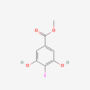 Chemical structure of Methyl 3,5-dihydroxy-4-iodobenzoate