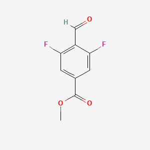 Chemical structure of Methyl 3,5-difluoro-4-formylbenzoate