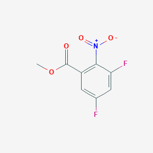 Chemical structure of Methyl 3,5-difluoro-2-nitrobenzoate