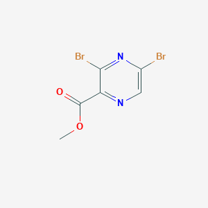 Chemical structure of Methyl 3,5-dibromopyrazine-2-carboxylate
