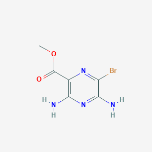 Chemical structure of Methyl 3,5-diamino-6-bromopyrazine-2-carboxylate