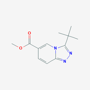 Chemical structure of Methyl 3-(tert-butyl)-[1,2,4]triazolo[4,3-a]pyridine-6-carboxylate
